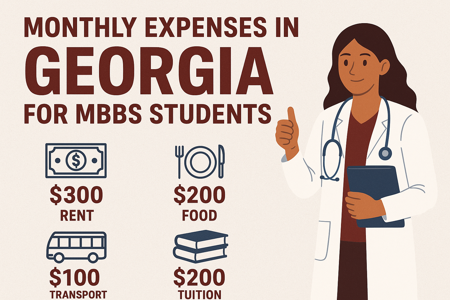 What Are the Monthly Expenses in Georgia for MBBS Students?