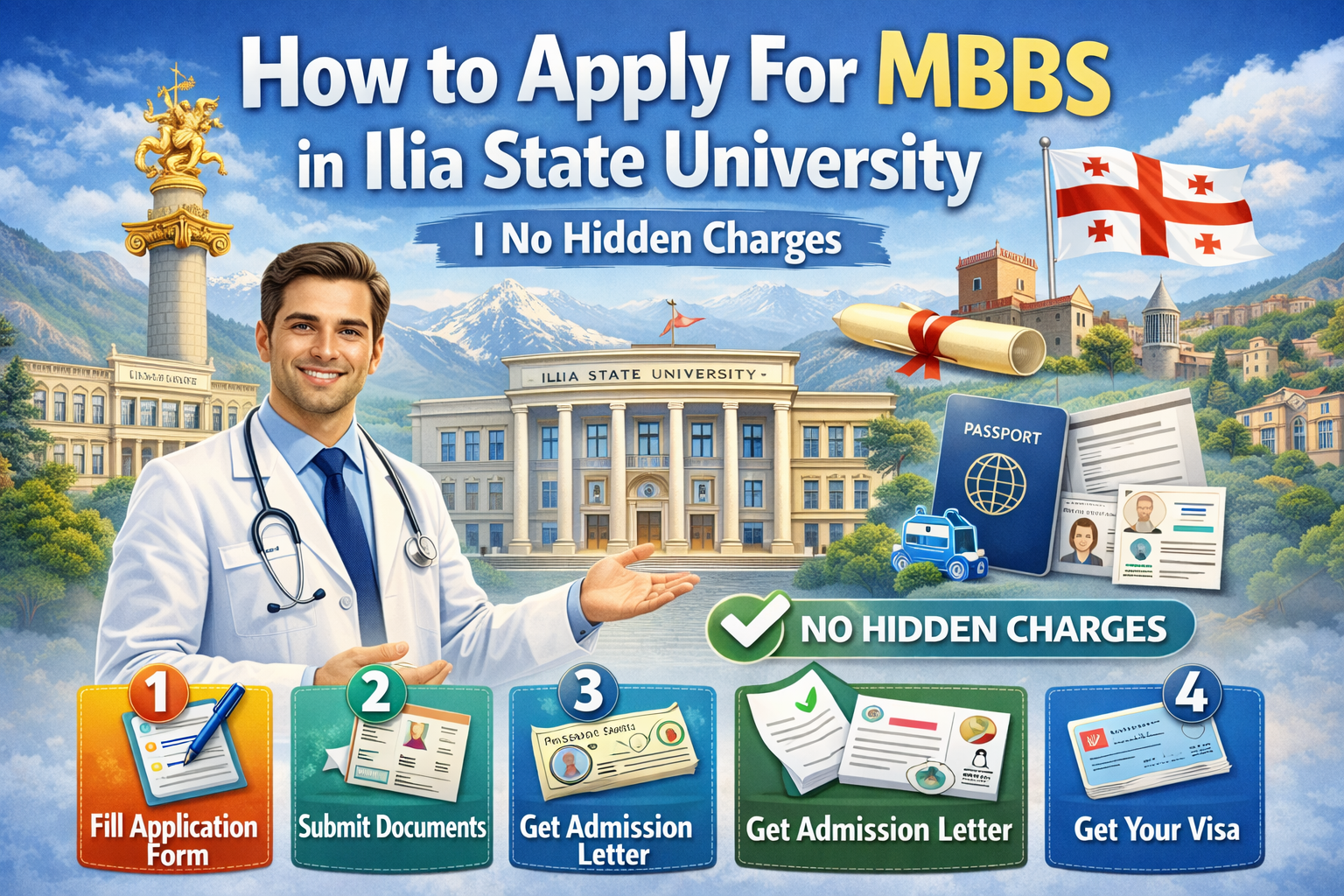 How to Apply For MBBS in Ilia State University | No hidden Charges