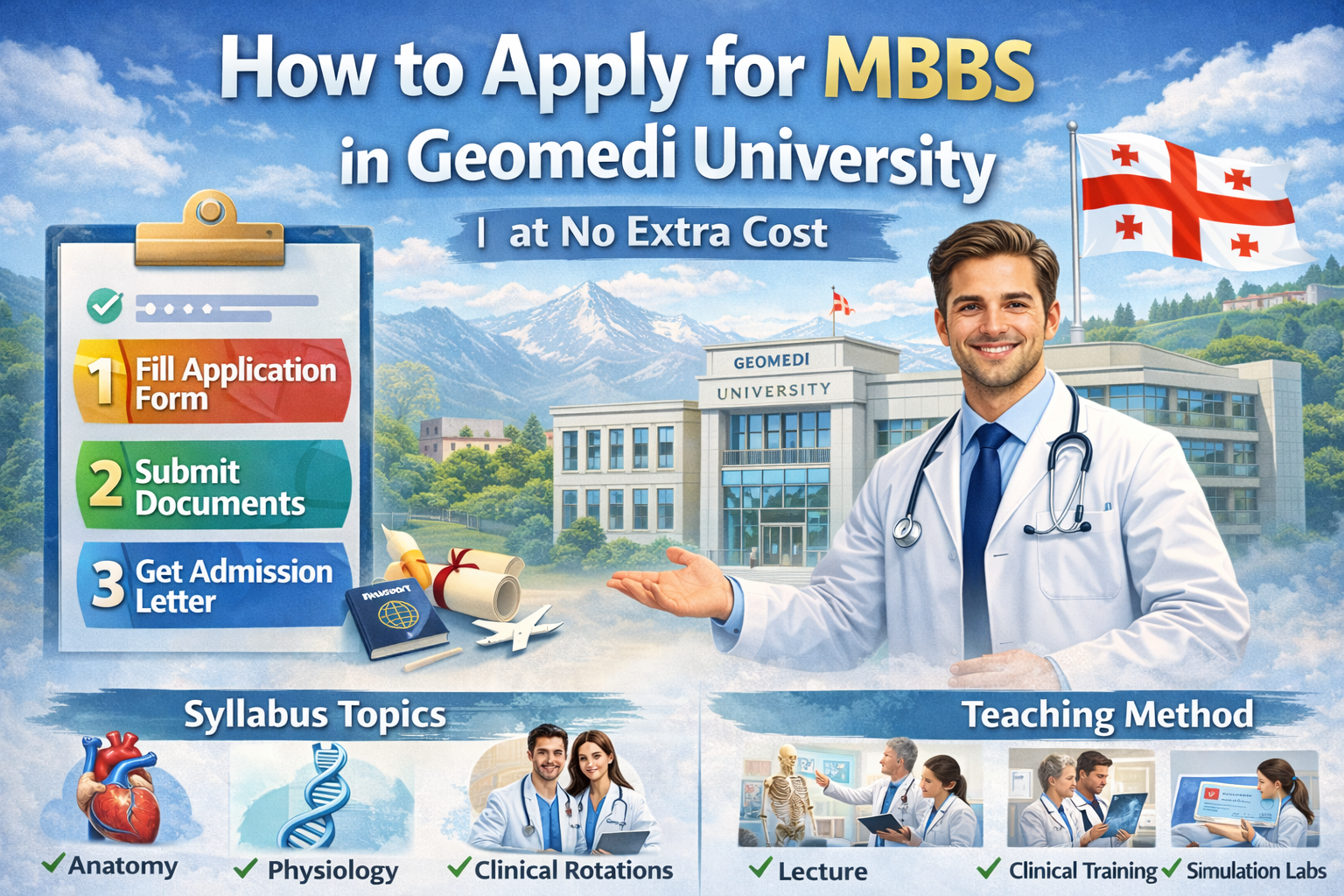 How to Apply for MBBS in Geomedi University at No Extra Cost