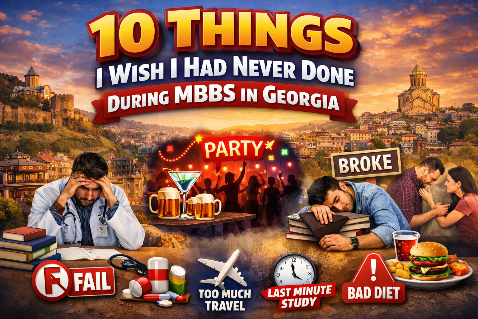 10 Things I wish I had never done during MBBS in Georgia