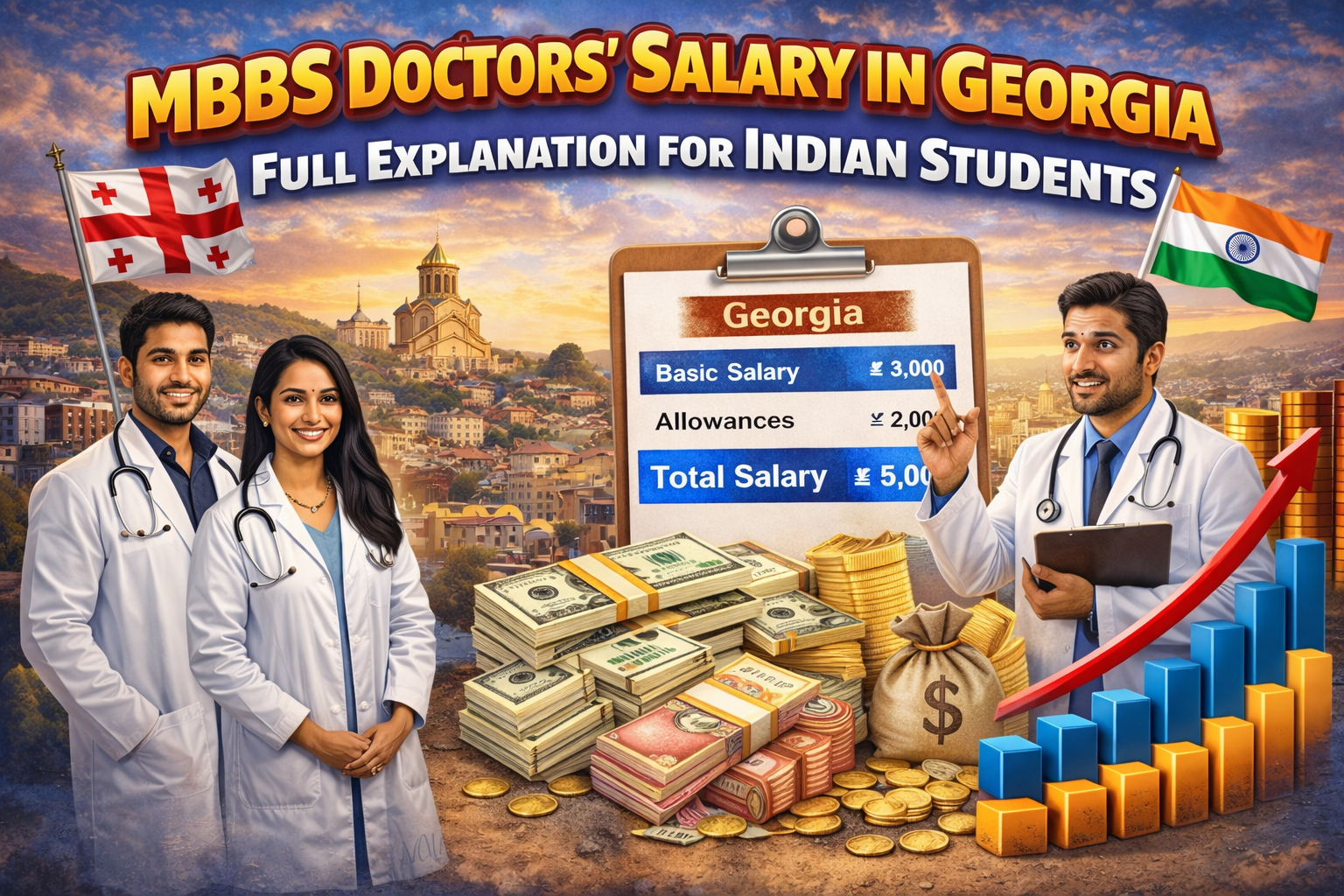 MBBS Doctors' Salary in Georgia: A Full Explanation for Indian Students