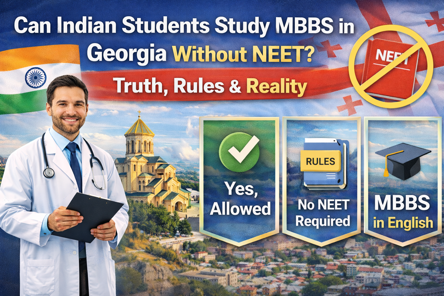 Can Indian Students Study MBBS in Georgia Without NEET? Truth, Rules & Reality