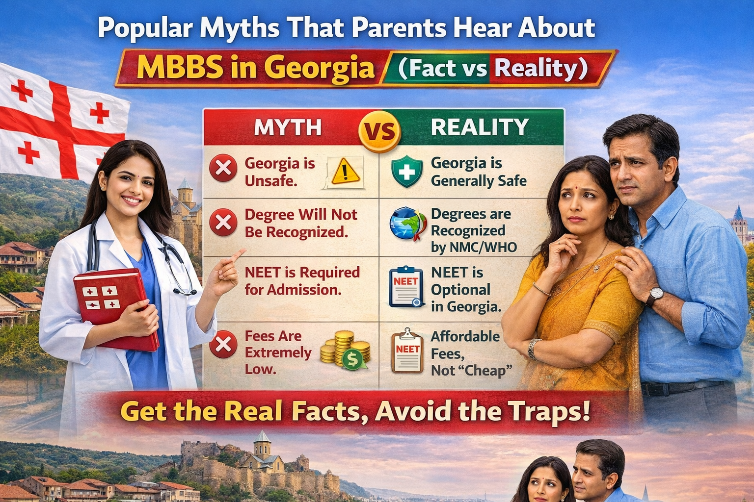 Popular Myths That Parents Hear About MBBS in Georgia (Fact vs Reality)