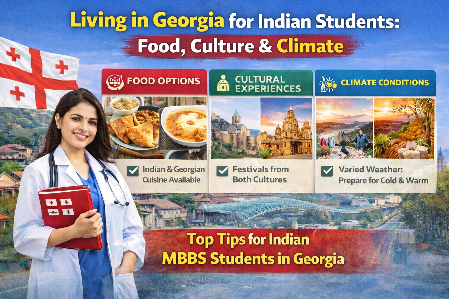 Living in Georgia for Indian Students: Food, Culture & Climate