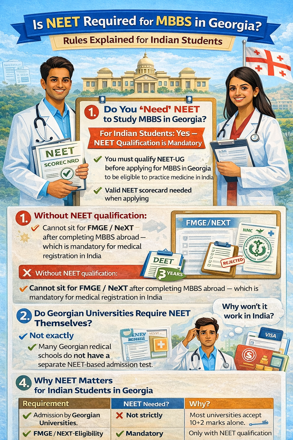 Is NEET Required for MBBS in Georgia? Rules Explained for Indian Students