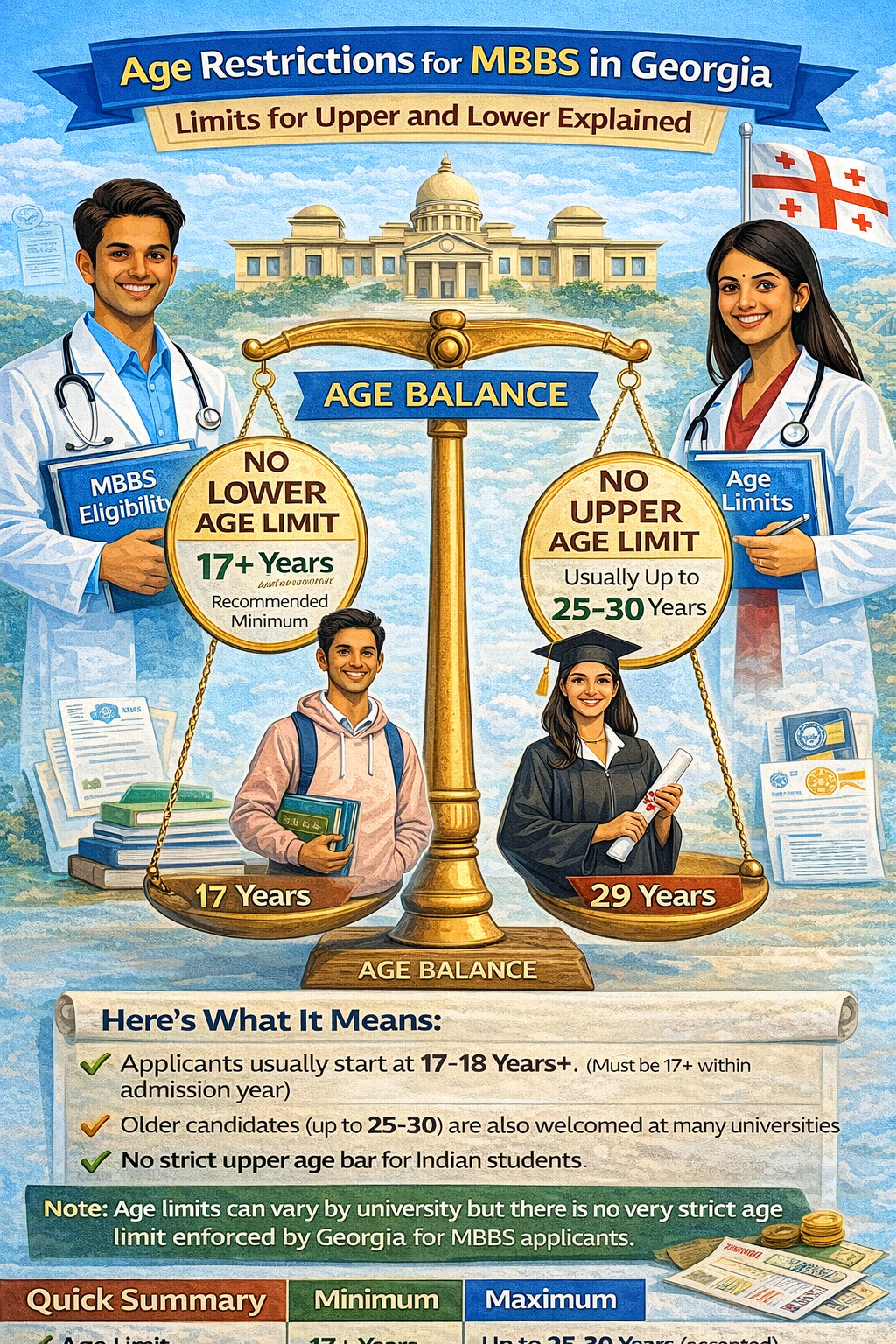 Age Restrictions for MBBS in Georgia: Limits for Upper and Lower Explained