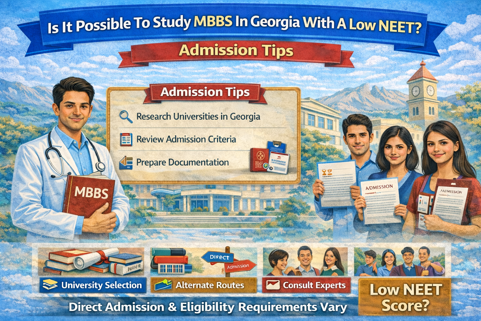 Is It Possible To Study Mbbs In Georgia With A Low neet? Admission Tips