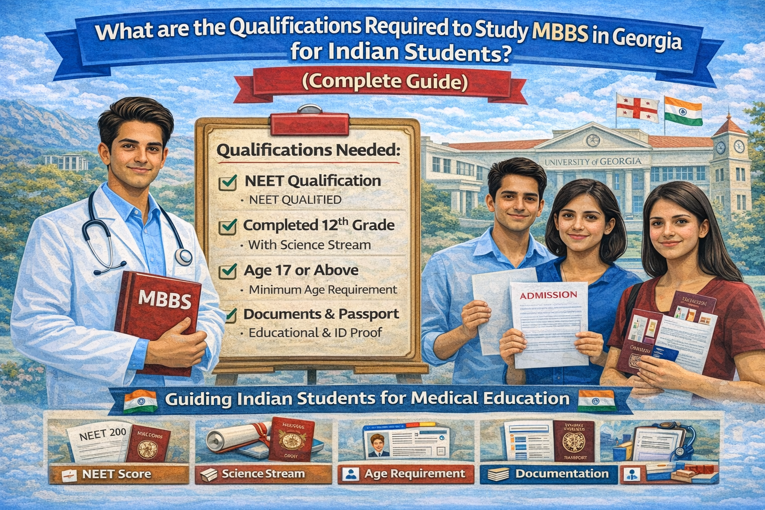 What are the qualifications required to study MBBS in Georgia for Indian Students? (Complete Guide)