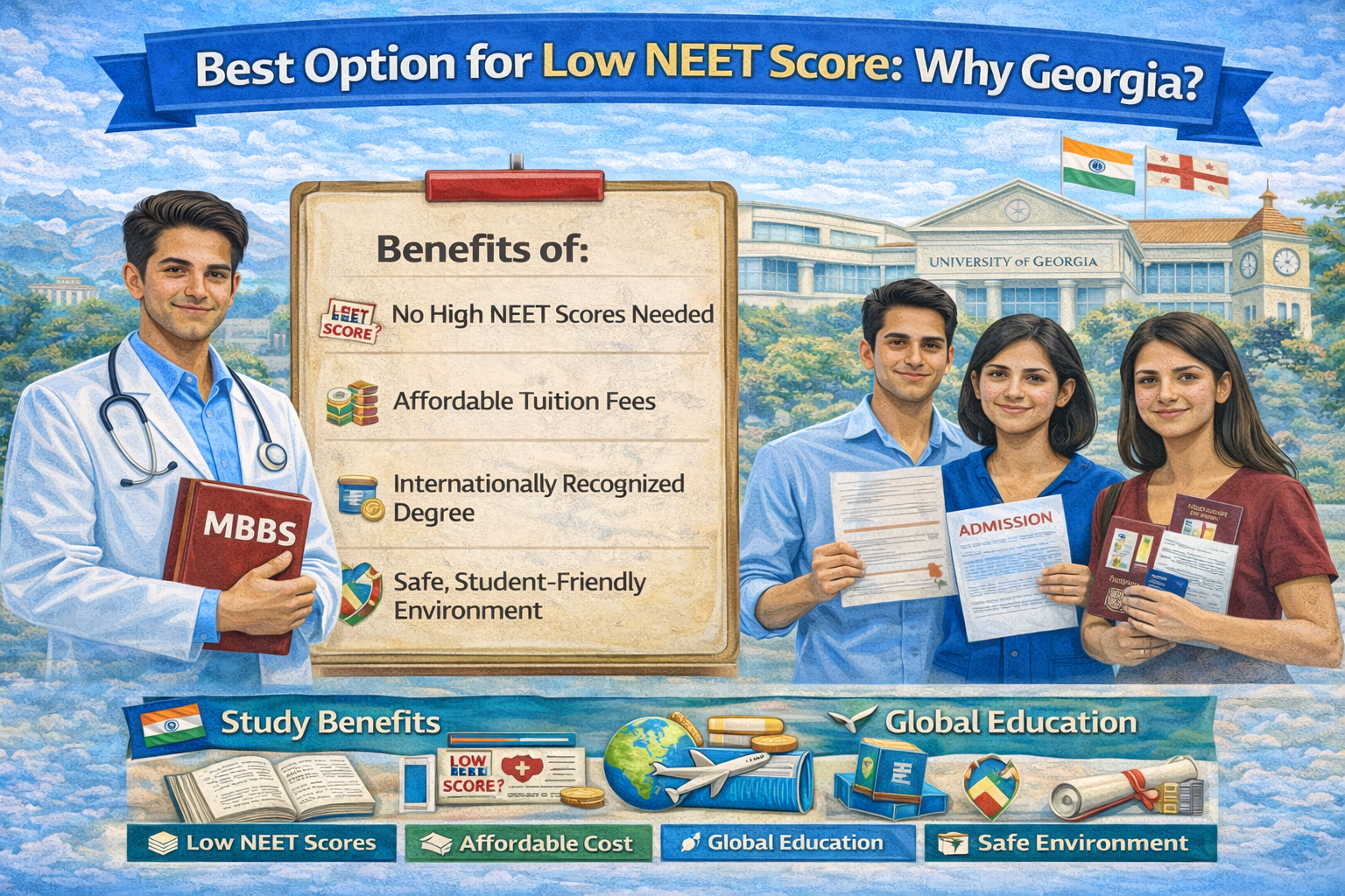 Best Option for Low NEET Score: Why Georgia is the Wisest Choice for Indian Students