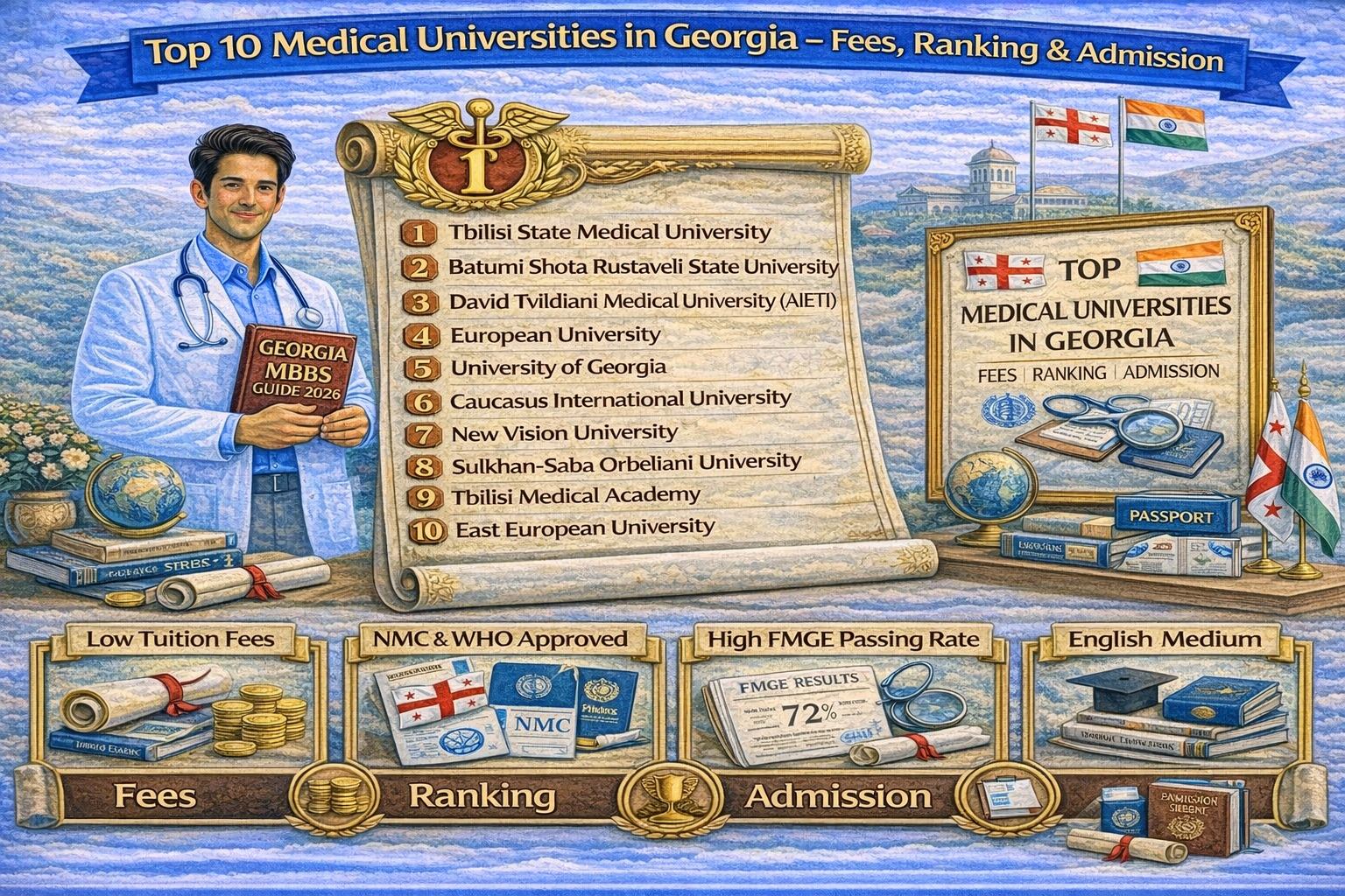 Top 10 Medical Universities in Georgia – Fees, Ranking & Admission