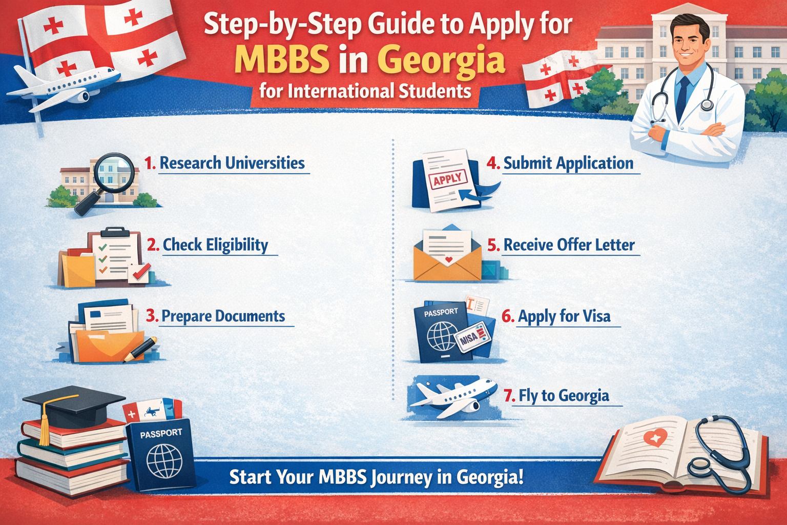 Step-by-Step Guide to Apply for MBBS in Georgia for International Students