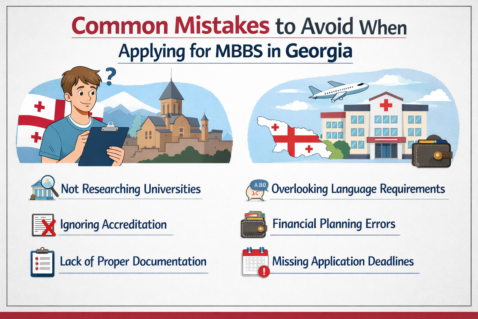 Common Mistakes to Avoid When Applying for MBBS in Georgia