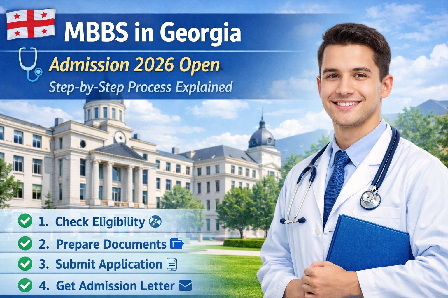 MBBS in Georgia Admission 2026 Open: Step-by-Step Process Explained