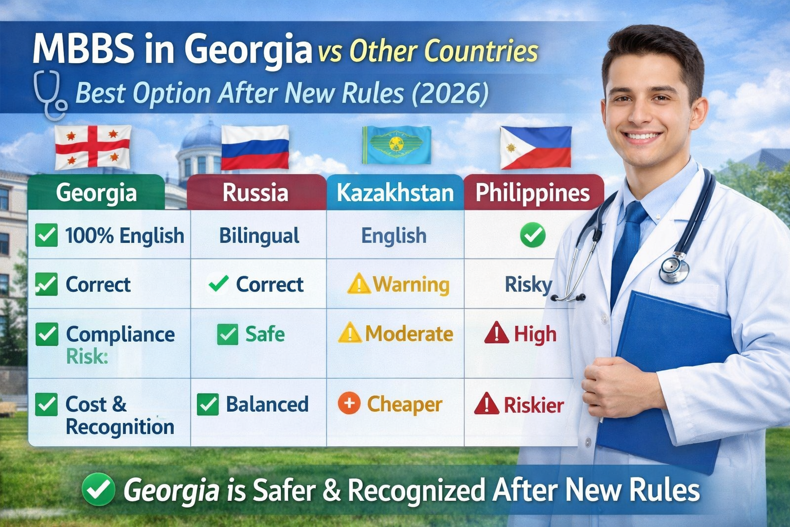 MBBS in Georgia vs Other Countries: Best Option After New Rules?