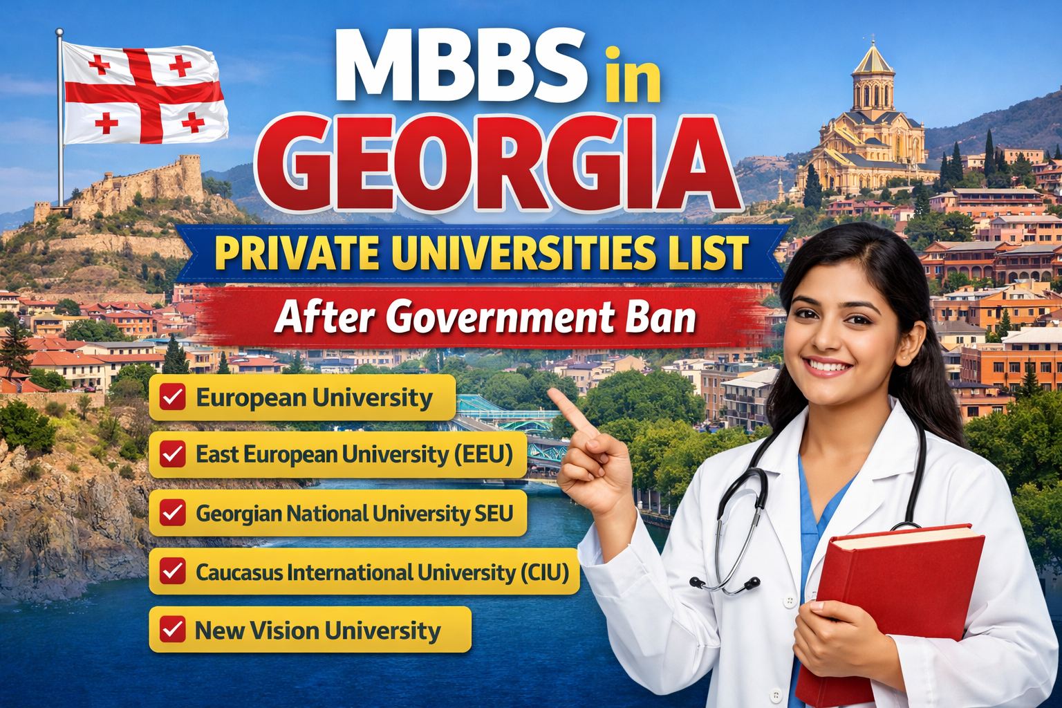 MBBS in Georgia Private Universities List After Government Ban