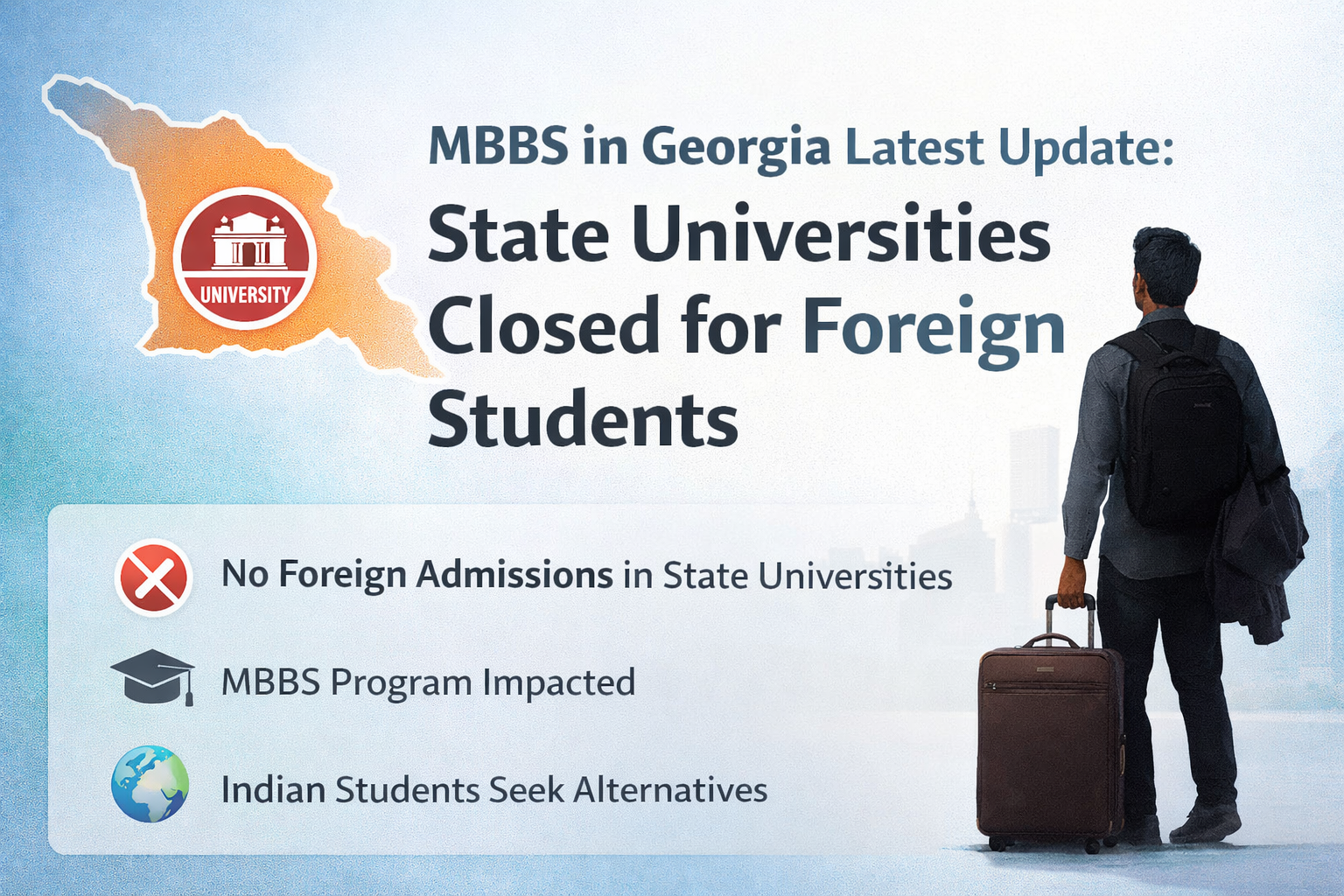 Georgia Stops Foreign Admissions in Public Universities – Impact on MBBS Aspirants