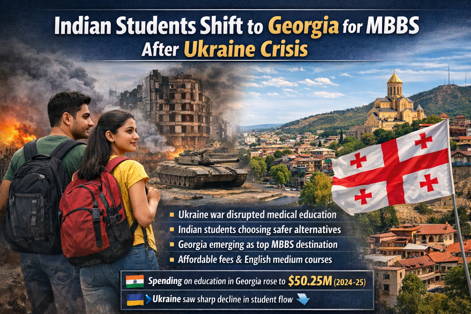 Indian Students Shift to Georgia for MBBS After Ukraine Crisis