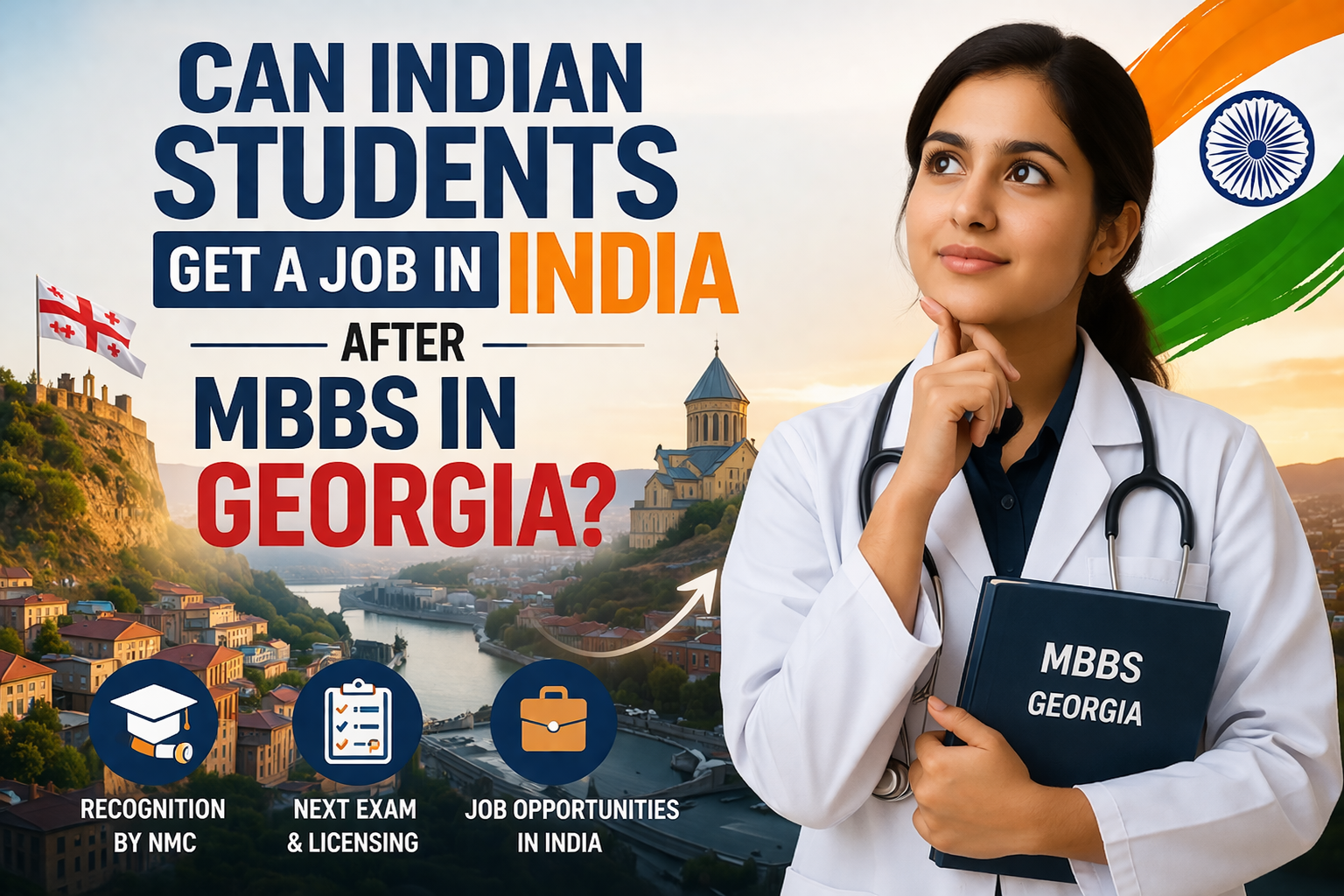 Can Indian students get a job in India after MBBS in Georgia?