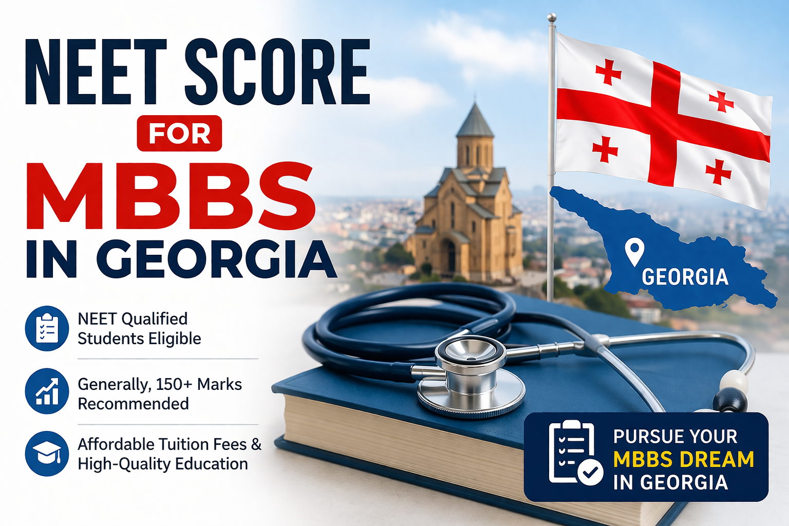 NEET score for MBBS in Georgia