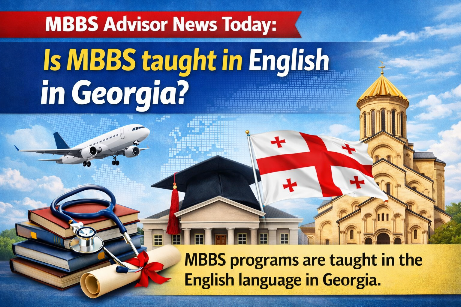 Is MBBS taught in English in Georgia?