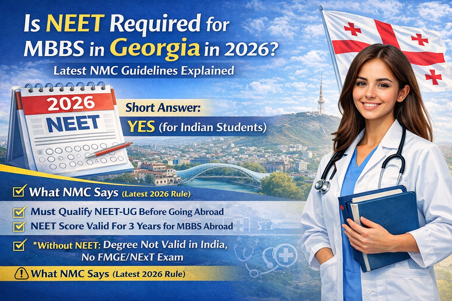 Is NEET Required for MBBS in Georgia in 2026? Latest NMC Guidelines Explained