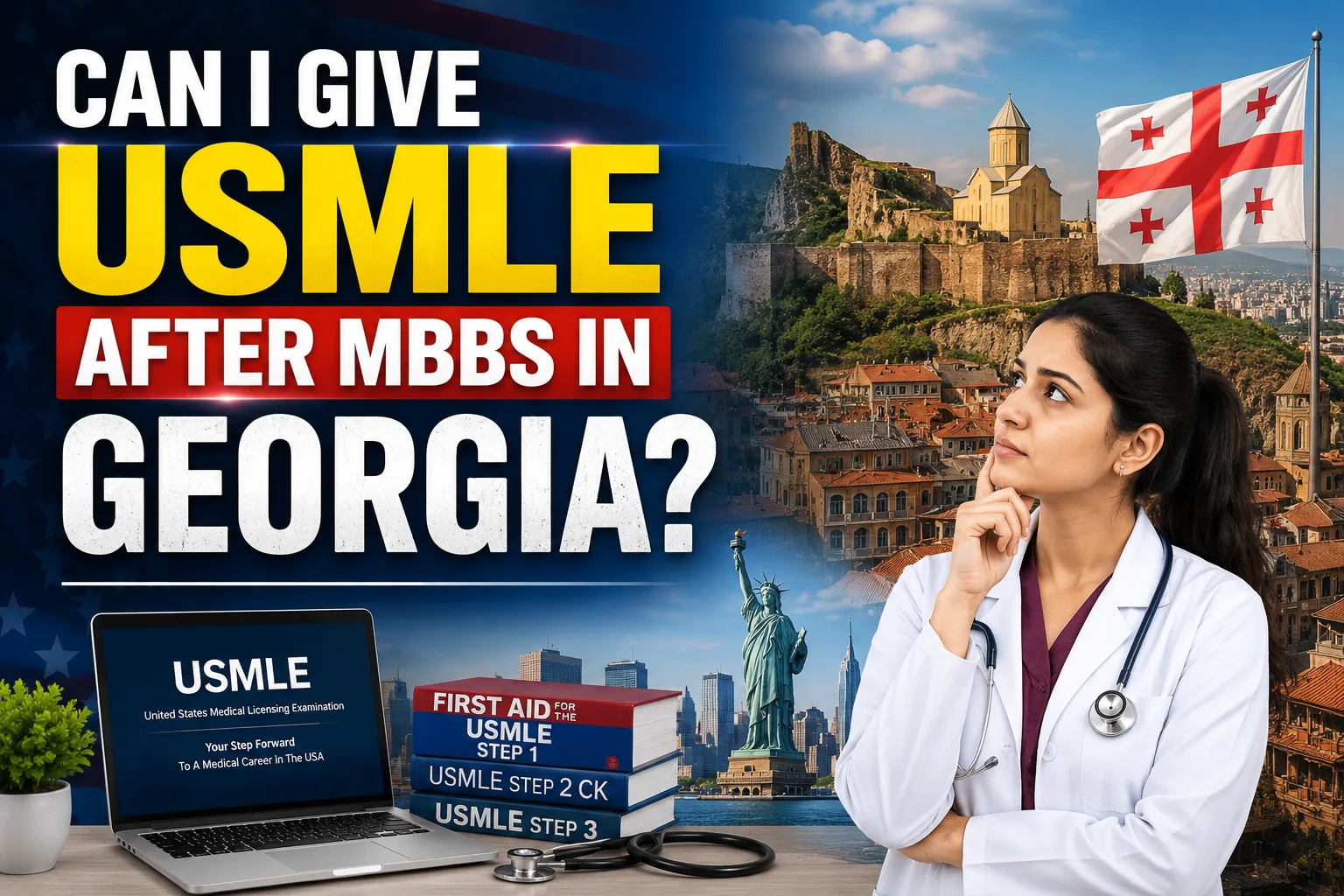 Can I give USMLE after MBBS in Georgia?