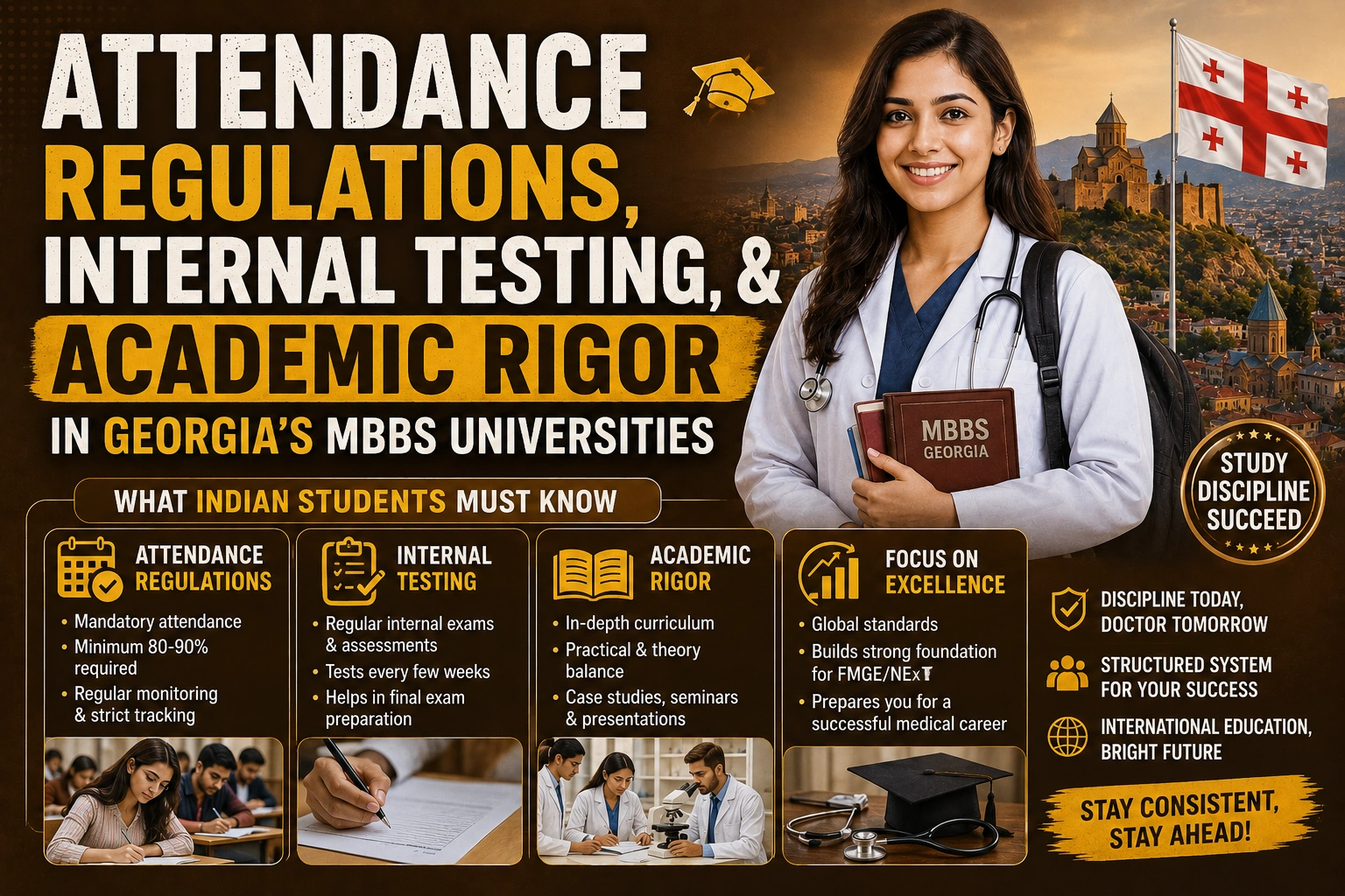 Attendance Regulations, Internal Testing, & Academic Rigor in Georgia's MBBS Universities