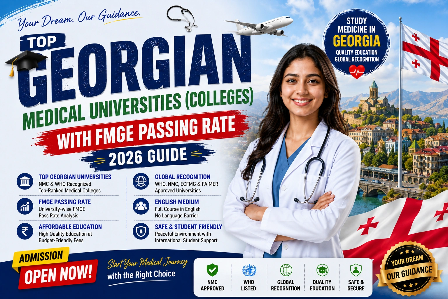 Top Georgian Medical Universities (Colleges) with FMGE Passing Rate (2026 Guide)