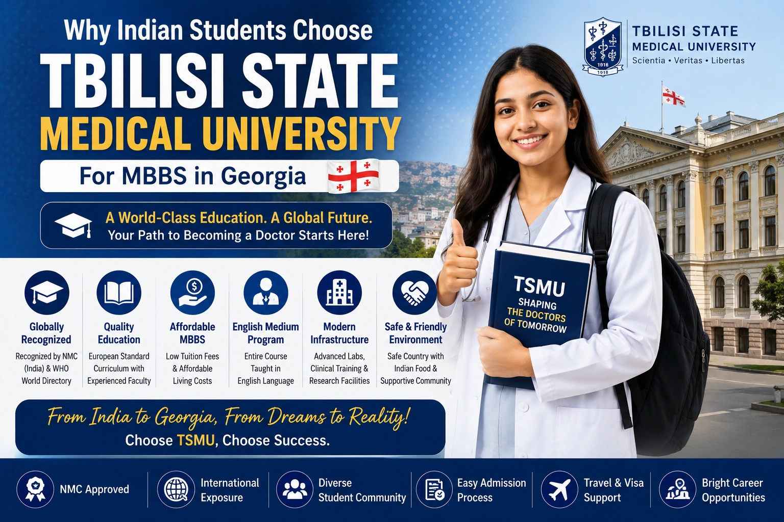 Why Indian Students Choose Tbilisi State Medical University for MBBS in Georgia