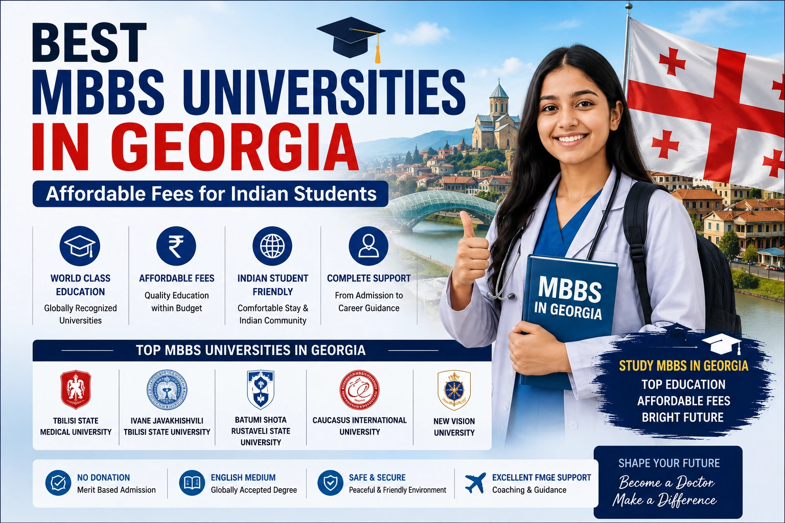 Best MBBS Universities in Georgia with Affordable Fees for Indian Students
