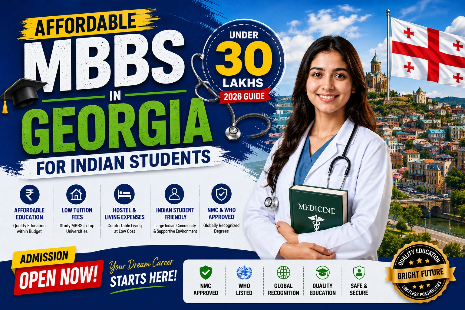 Affordable MBBS in Georgia for Indian Students Under 30 Lakhs (2026 Guide)
