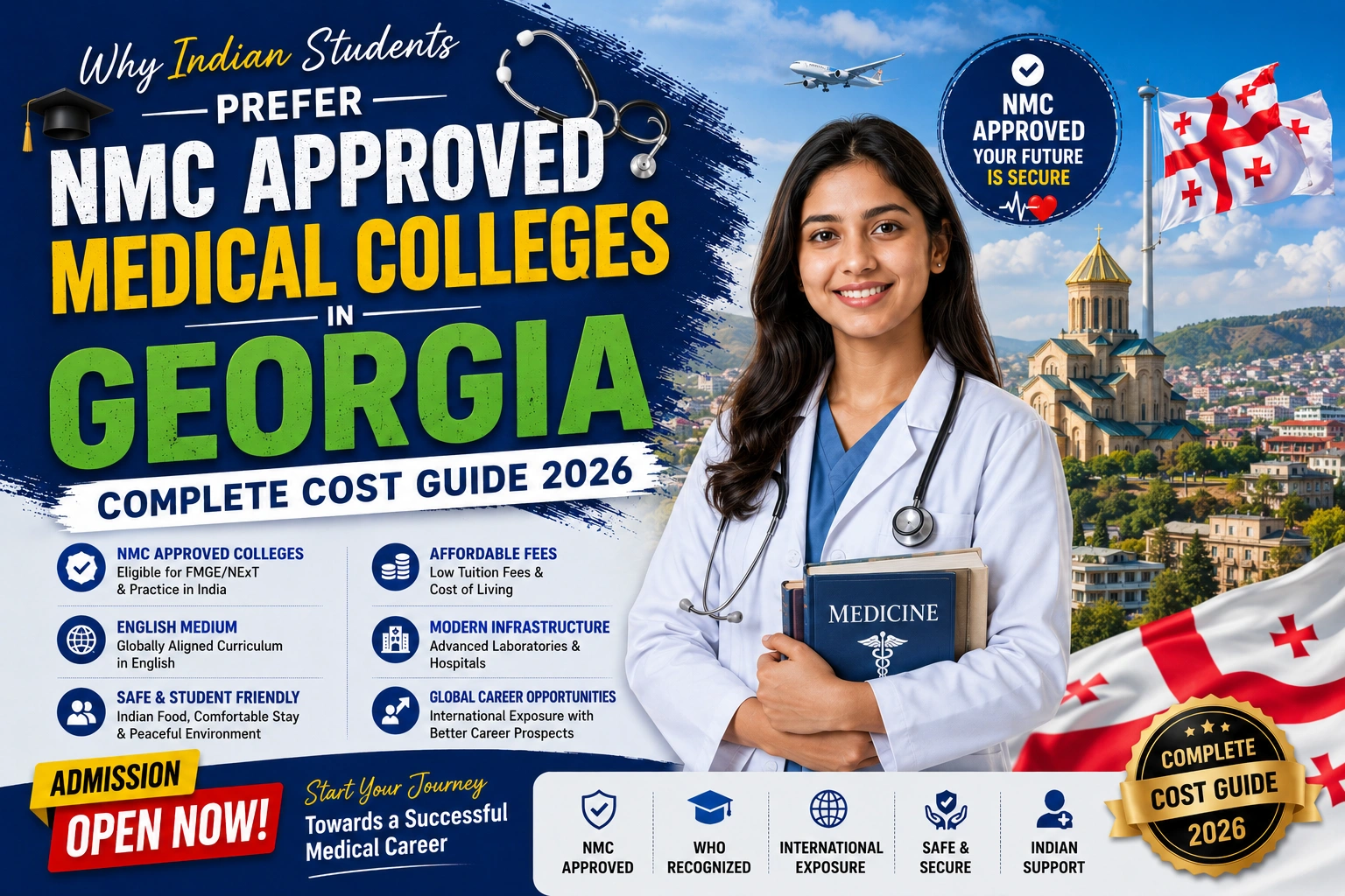 Why Indian Students Prefer NMC Approved Medical Colleges in Georgia