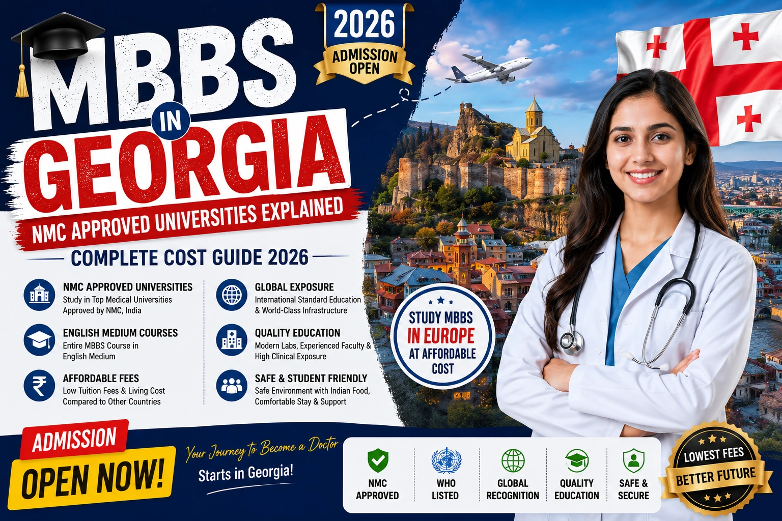 MBBS in Georgia 2026: NMC Approved Universities Explained