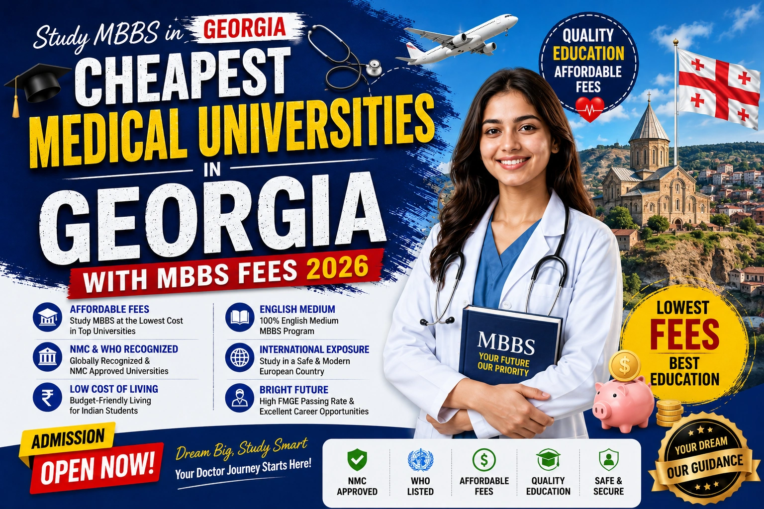Cheapest Medical Universities in Georgia with MBBS Fees 2026