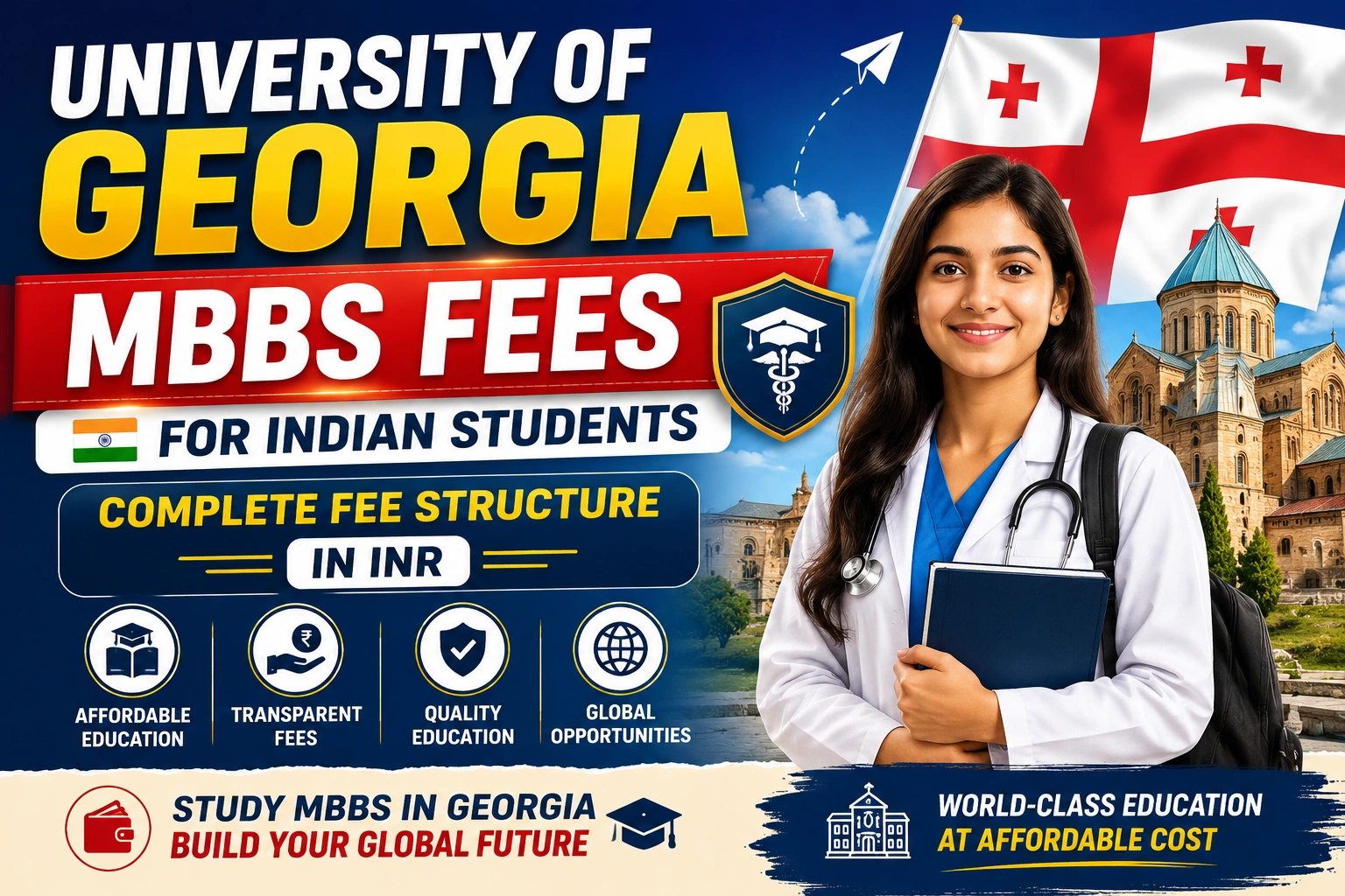 University of Georgia MBBS Fees for Indian Students 2026: Complete Fee Structure in INR
