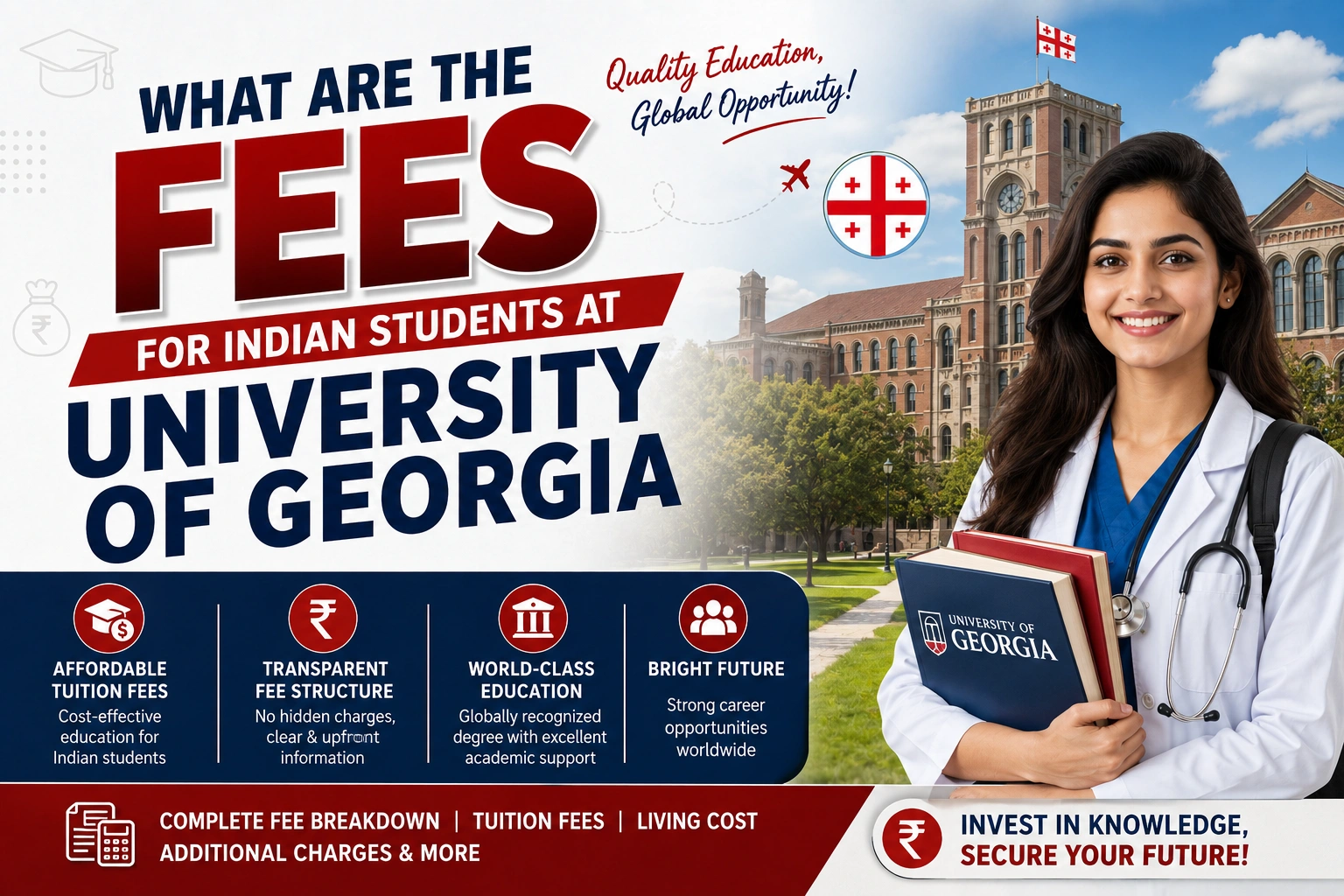 What are the fees for Indian students at University of Georgia ?