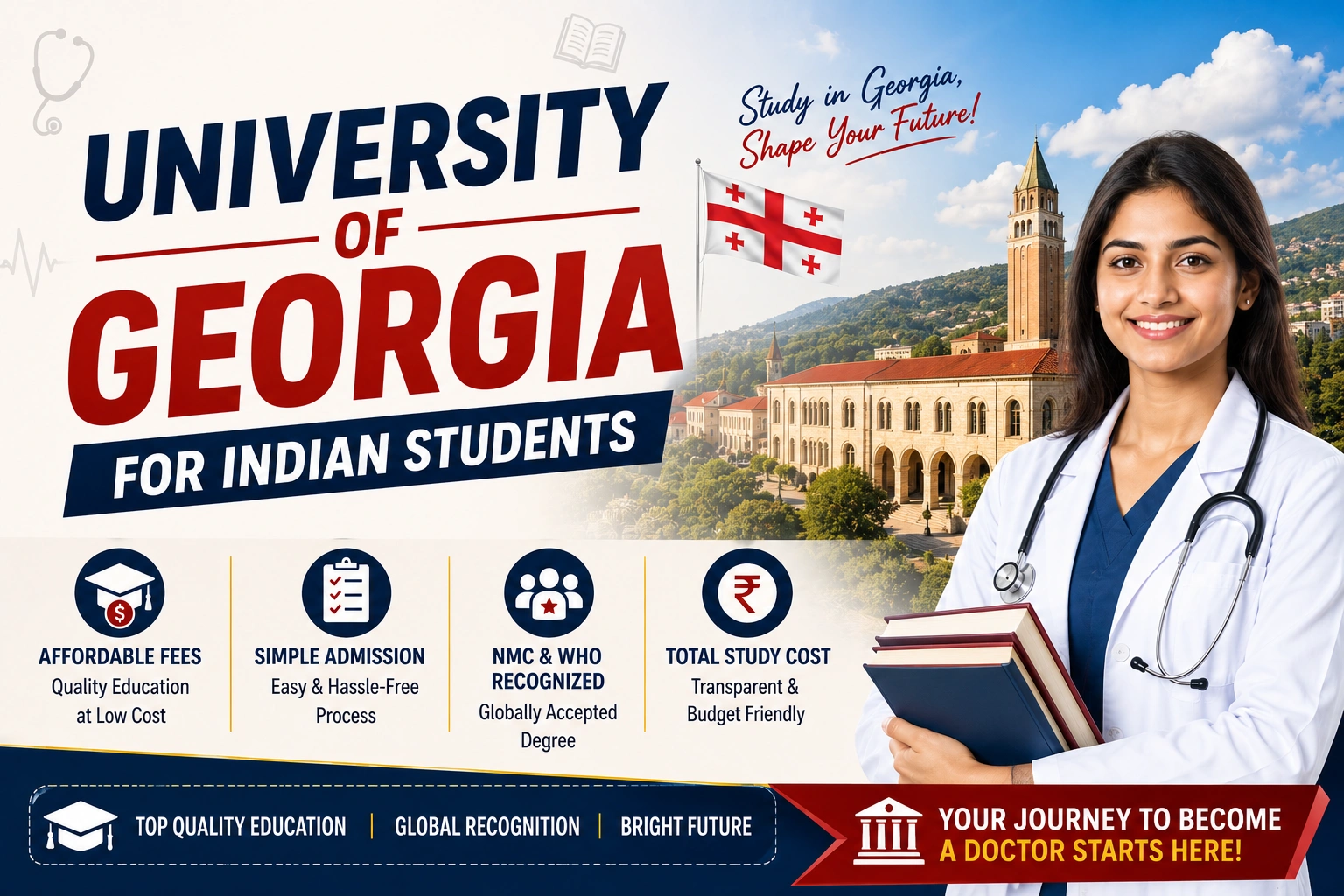 University of Georgia for Indian Students: Fees, Admission Process & Total Study Cost