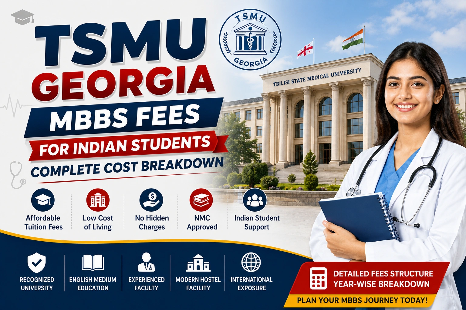TSMU Georgia MBBS Fees for Indian Students: Complete Cost Breakdown