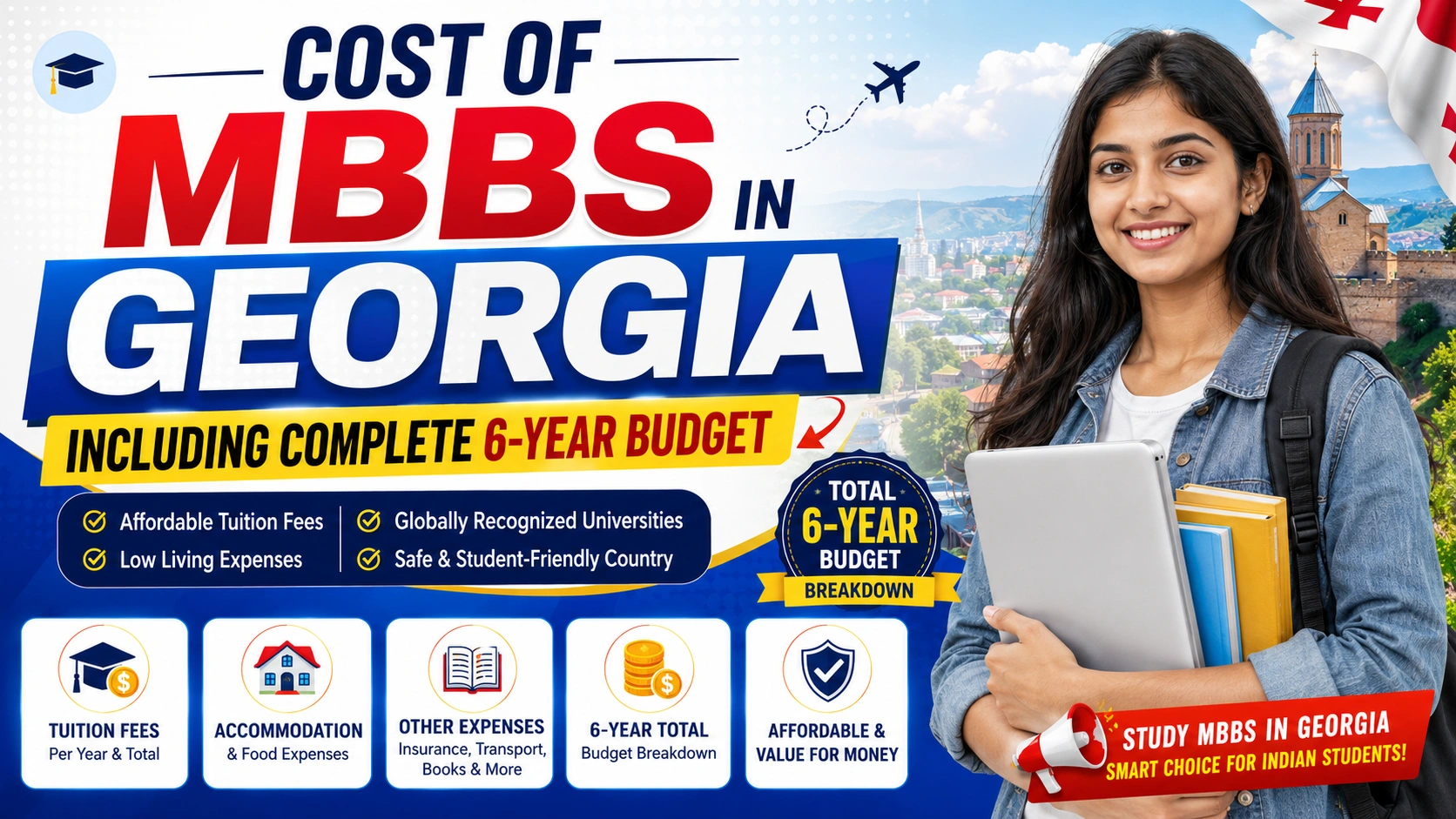 Cost of MBBS in Georgia Including Complete 6-Year Budget
