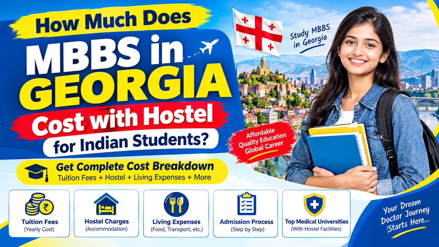 How Much Does MBBS in Georgia Cost with Hostel for Indian Students?