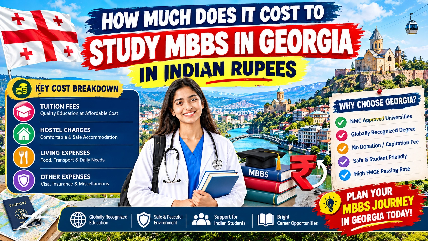 How Much Does It Cost to Study MBBS in Georgia in Indian Rupees?