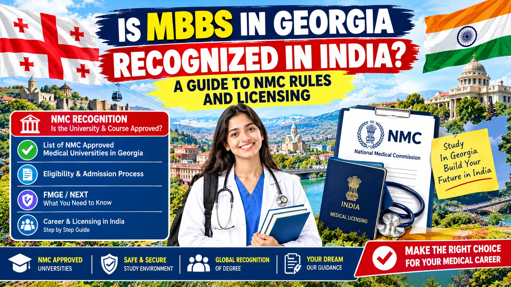 Is MBBS in Georgia Recognized in India? A Guide to NMC Rules and Licensing