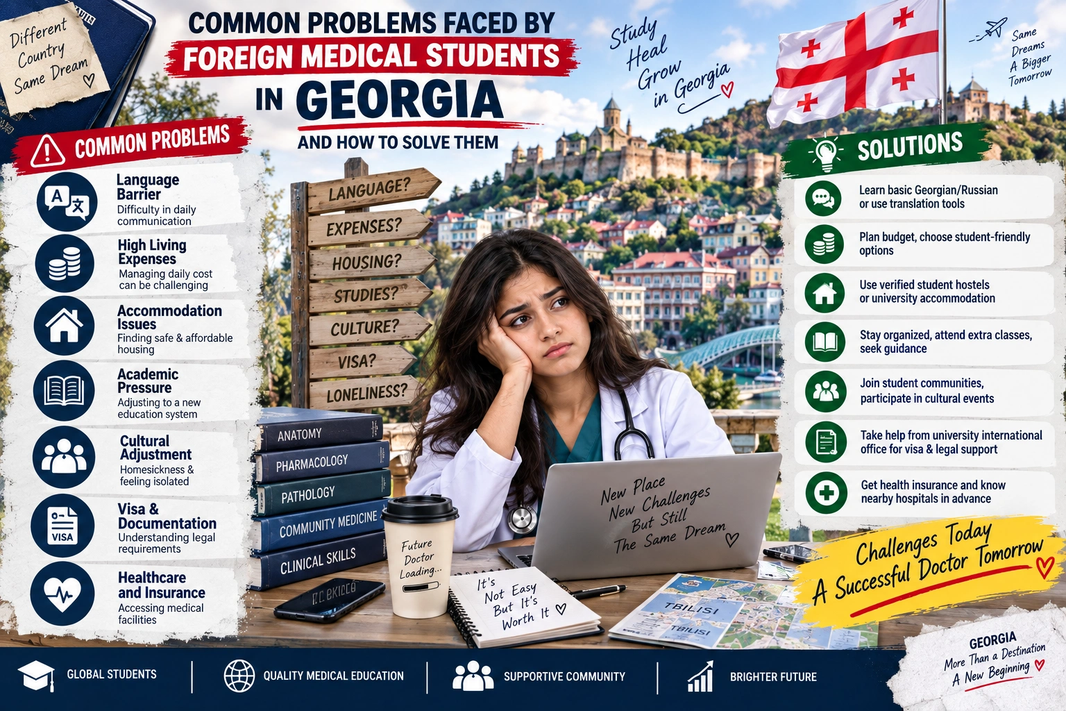 Common Problems Faced by Foreign Medical Students in Georgia and How to Solve Them